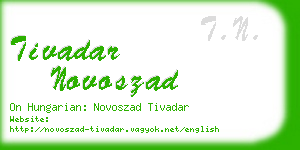 tivadar novoszad business card